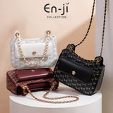 En-Ji Nami Shoulderbag Wanita - Burgundy