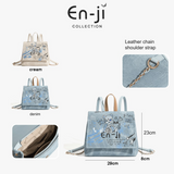 En-ji Mosun Backpack Wanita - Cream
