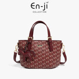 En-Ji Yama Handbag Wanita - Burgundy