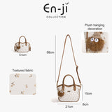 En-Ji Zizi Handbag Wanita Warna Cream