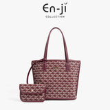 En-Ji Lilou Handbag Wanita - Burgundy