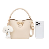 En-ji Gimyon Handbag Wanita - Cream