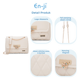 En-ji Koyu Slingbag Wanita - Cream