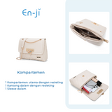En-ji Koyu Slingbag Wanita - Cream