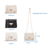 En-ji Koyu Slingbag Wanita - Cream