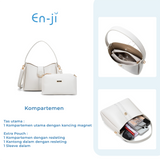 En-ji Narum Handbag Wanita - Cream