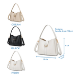 En-ji Narum Handbag Wanita - Cream