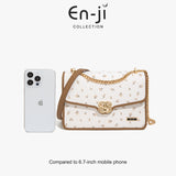 En-Ji Hiji Shoulderbag Wanita Warna Cream