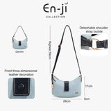 En-Ji Juri Shoulderbag Wanita Warna Denim