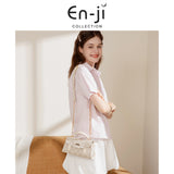En-Ji Minsol Slingbag Wanita Warna Cream