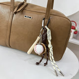 En-ji Yagu Bag charm  - Brown