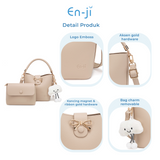 En-ji Gimyon Handbag Wanita - Cream