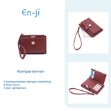 En-ji Nayo Card Wallet Wanita - Black