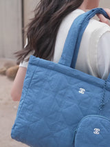 En-ji Sobin Totebag Wanita - Denim