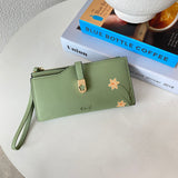En-ji Minori Long Wallet - Olive