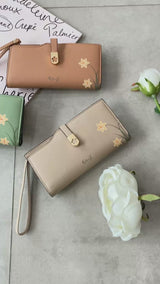 En-ji Minori Long Wallet - Olive