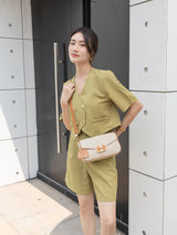 En-ji Yumi Shoudlerbag - Khaki