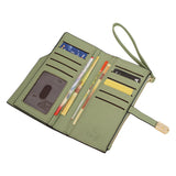 En-ji Minori Long Wallet - Olive