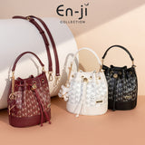 En-Ji Harumi Handbag Wanita - Burgundy