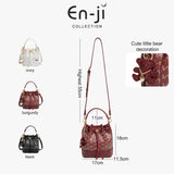 En-Ji Harumi Handbag Wanita - Burgundy