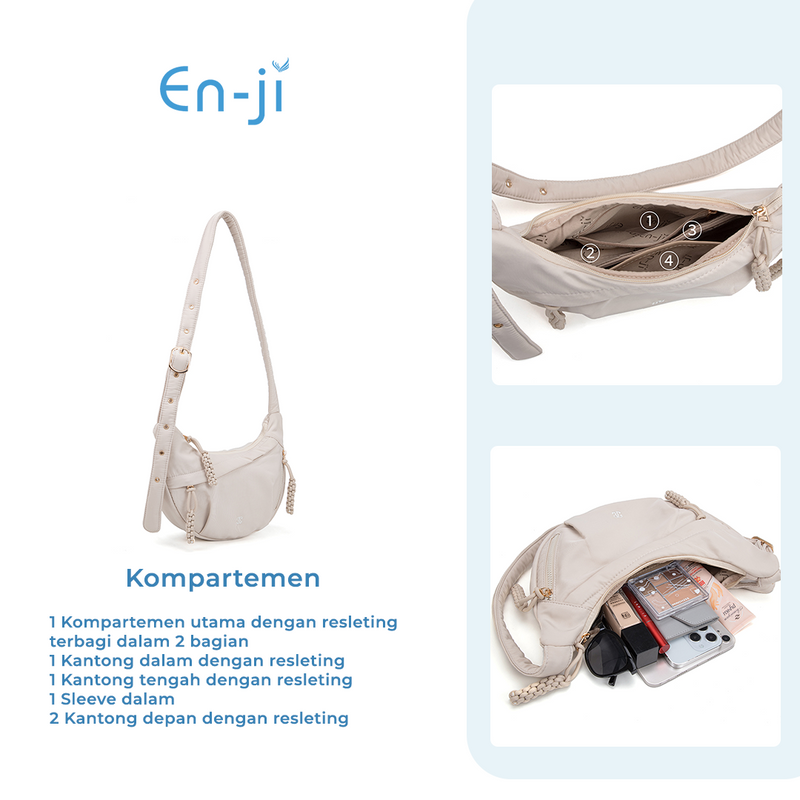En-ji Solju Shoulderbag Wanita - Latte
