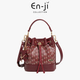 En-Ji Harumi Handbag Wanita - Burgundy