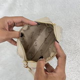 En-Ji Uni Pouch Wanita Warna Cream