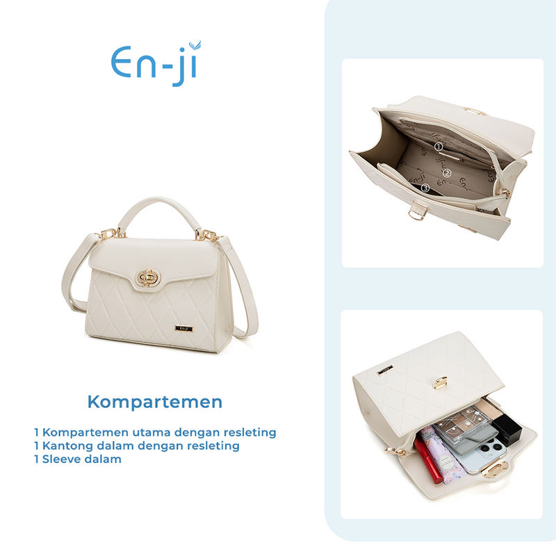 En-ji Nebi Slingbag Wanita - Cream