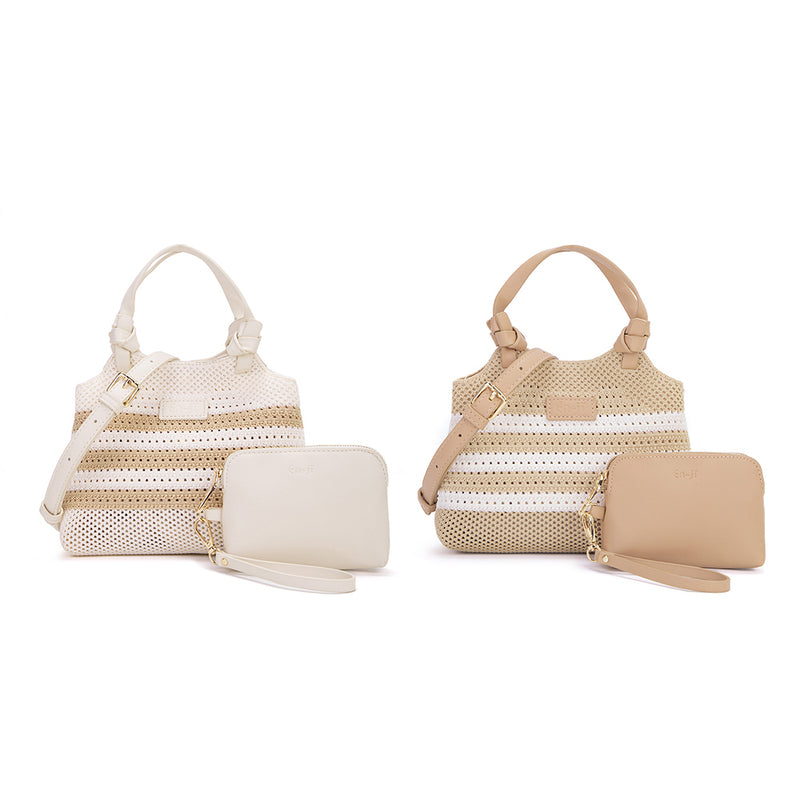 En-ji Sore Handbag - Cream