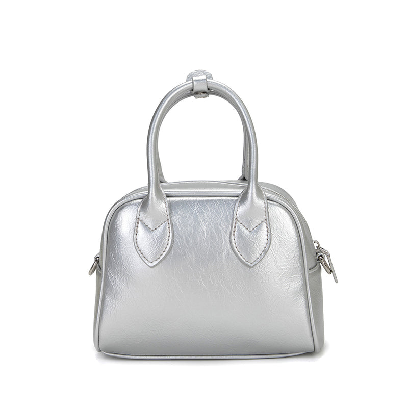 En-ji Miudi Handbag - Silver