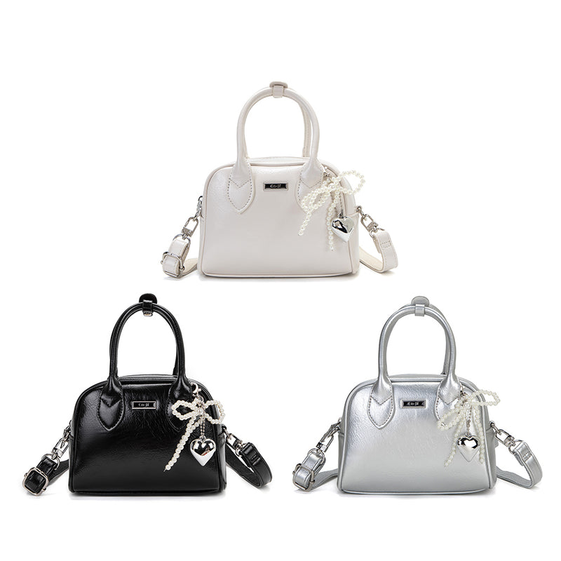 En-ji Miudi Handbag - Silver