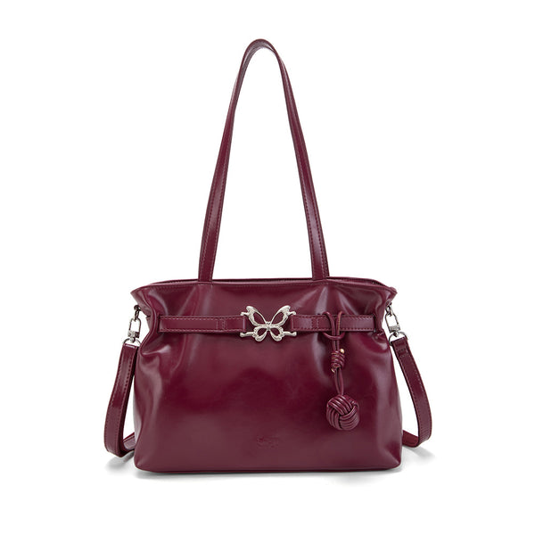 En-ji Kimsun Shoulderbag - Cherryred