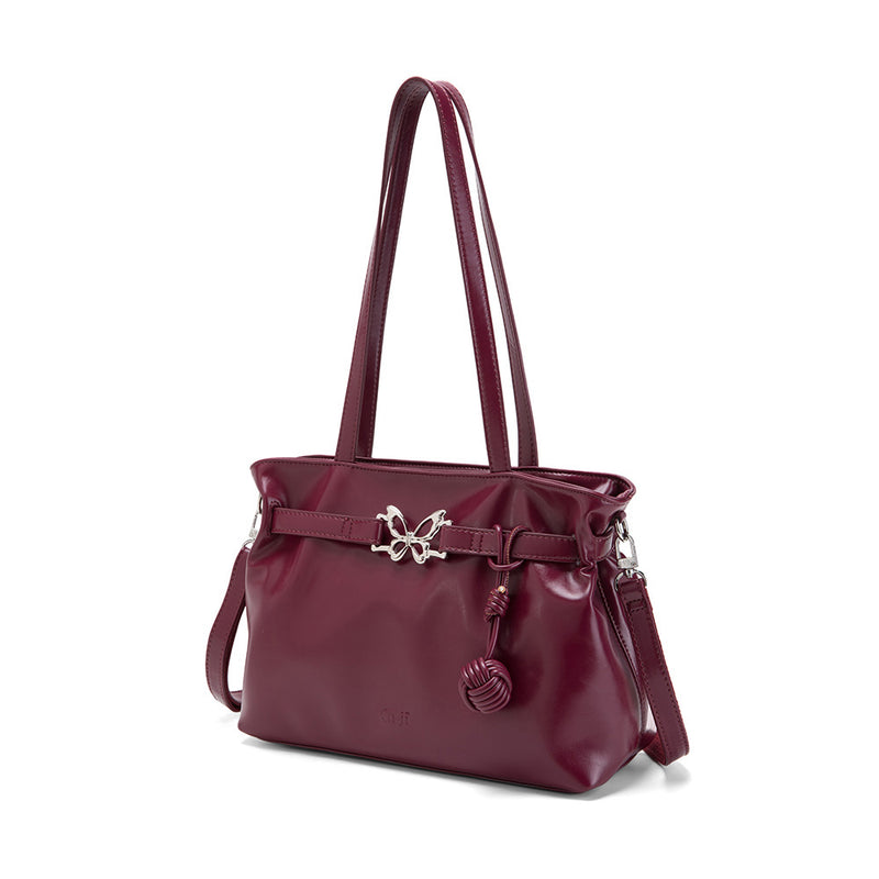 En-ji Kimsun Shoulderbag - Cherryred