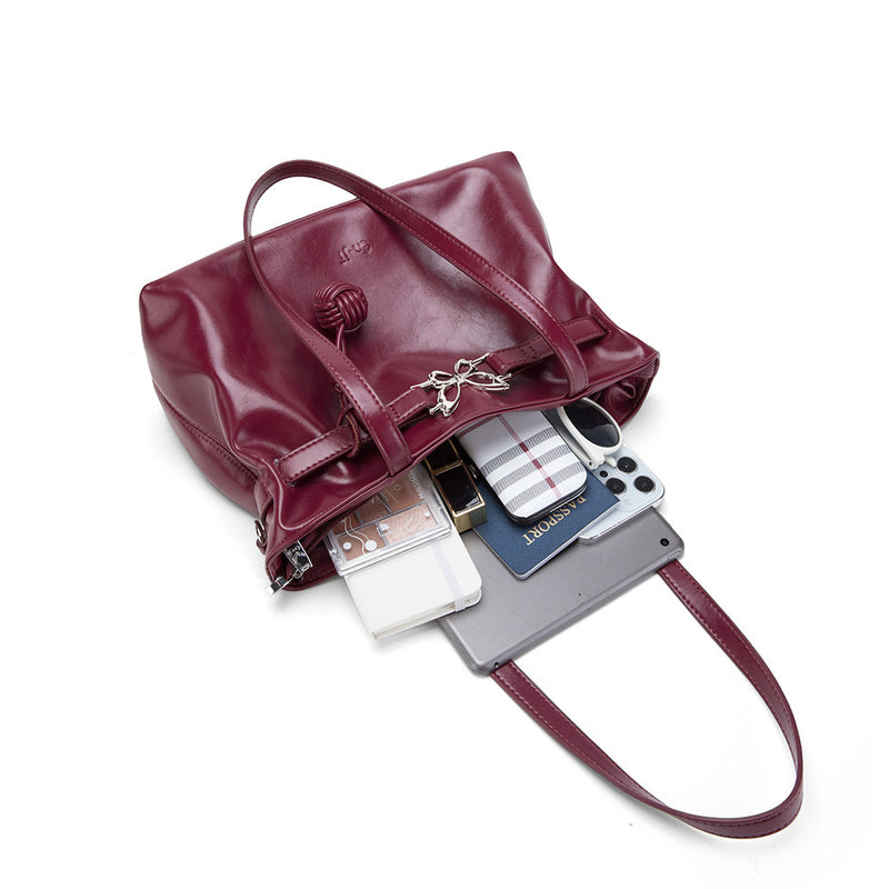 En-ji Kimsun Shoulderbag - Cherryred