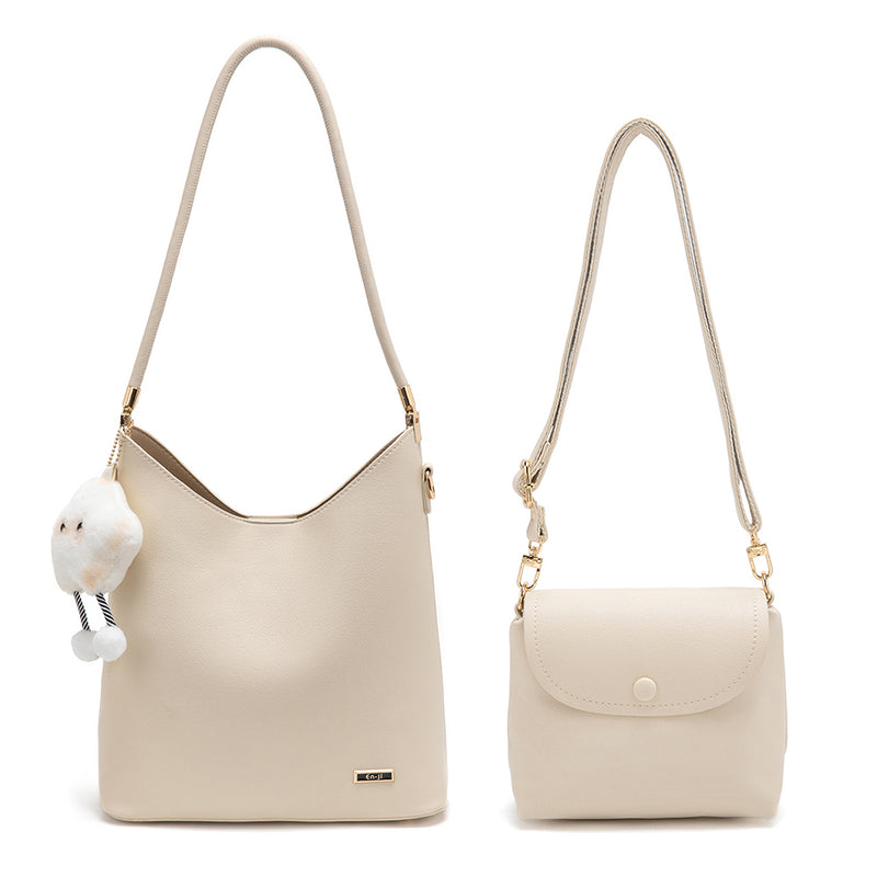 En-ji Byunha Shoulderbag Wanita - Cream