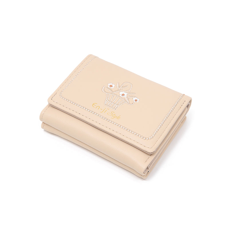 En-ji Nuna Wallet - Cream