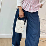 En-Ji Ana Pouch Wanita Warna Latte