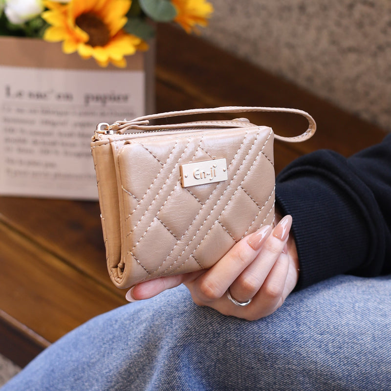 En-ji Bobin Wallet Wanita - Khaki