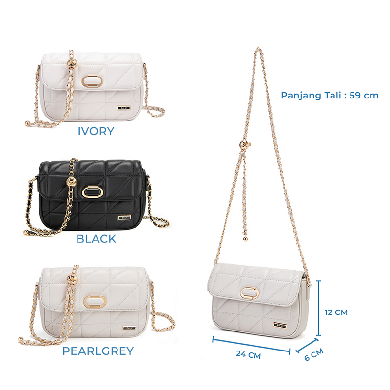 En-ji Meona Slingbag Wanita - Ivory