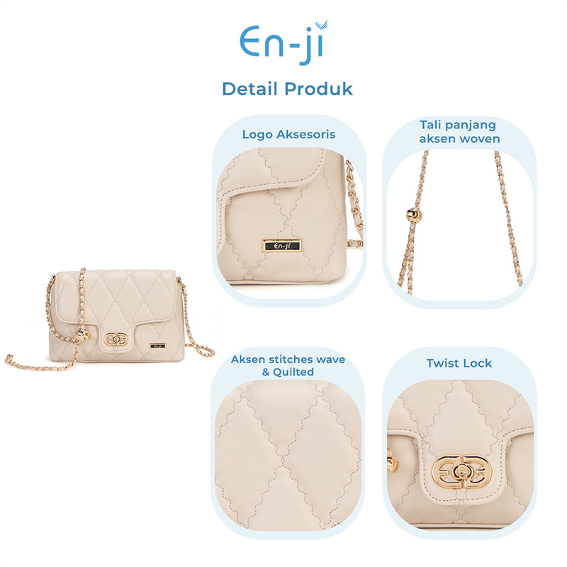 En-ji Nore Slingbag Wanita - Cream