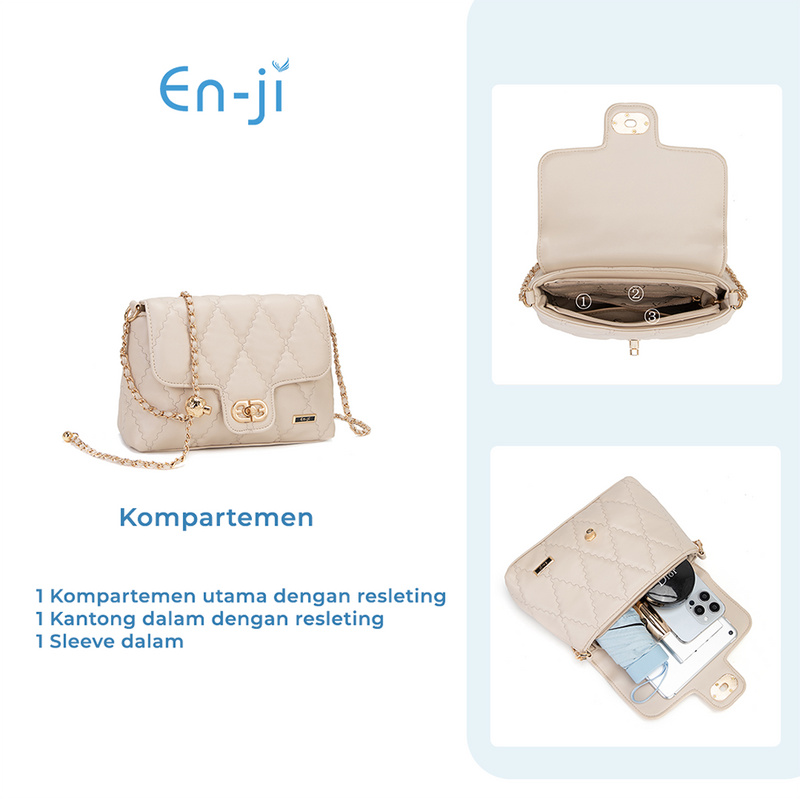 En-ji Nore Slingbag Wanita - Cream