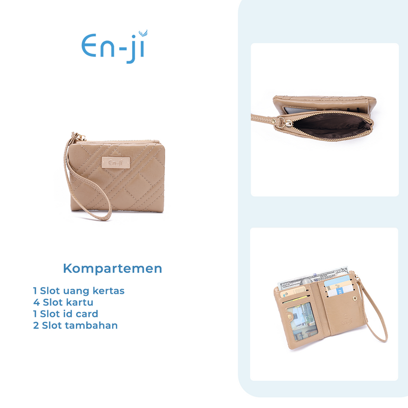 En-ji Bobin Wallet Wanita - Khaki