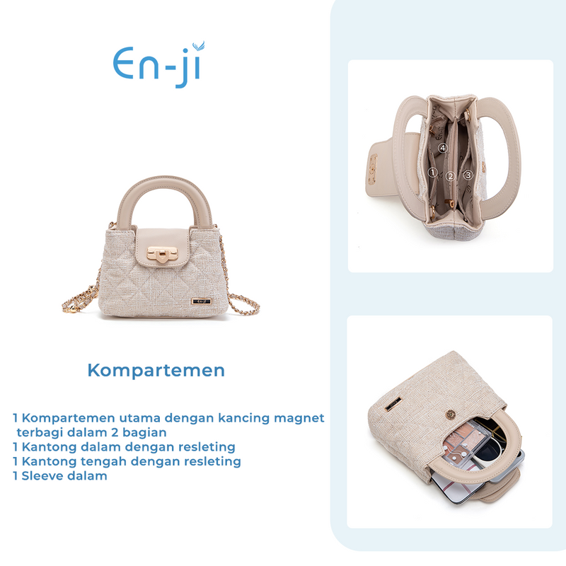 En-ji Donji Slingbag Wanita - Cream