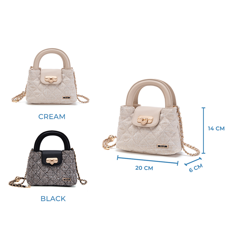 En-ji Donji Slingbag Wanita - Cream