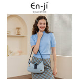 En-Ji Juri Shoulderbag Wanita Warna Denim