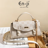 En-Ji Minsol Slingbag Wanita Warna Cream