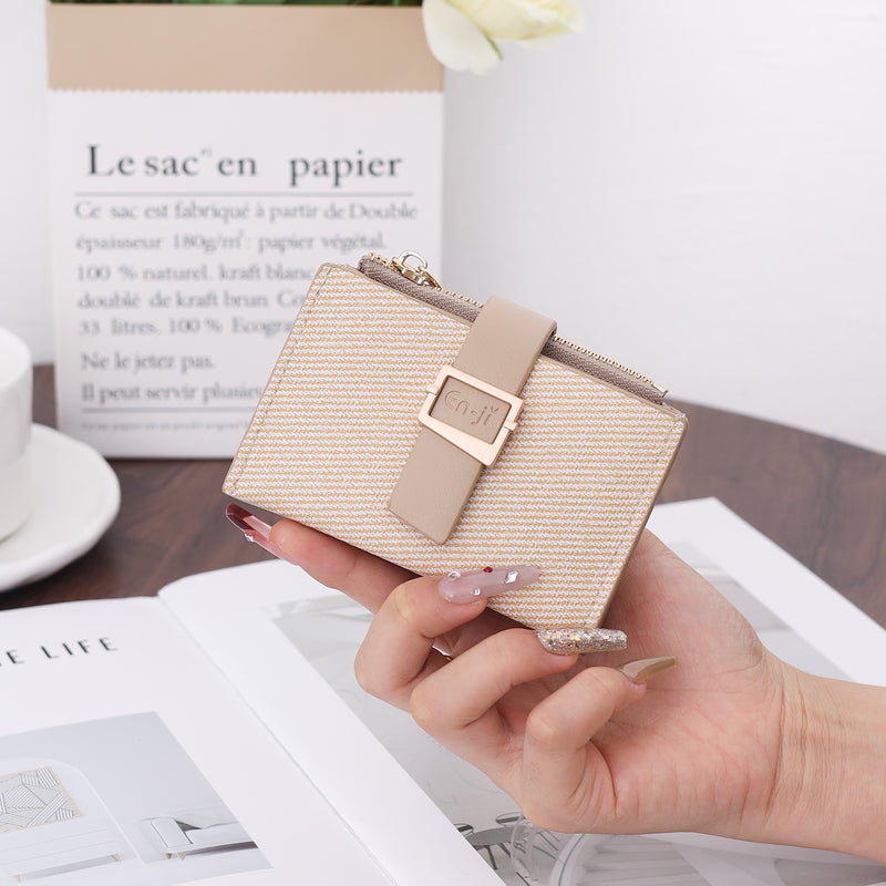 En-ji Rina Wallet Wanita - Cream