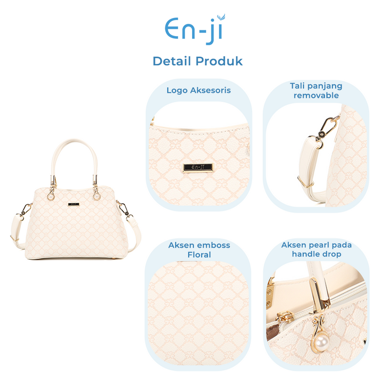 En-ji Heido Handbag Wanita - Ivory