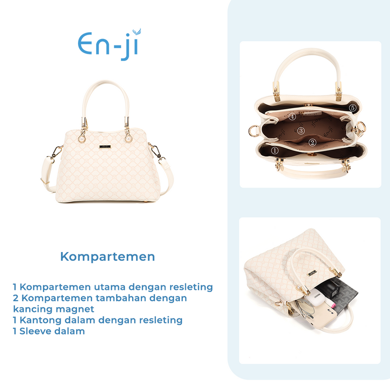 En-ji Heido Handbag Wanita - Ivory
