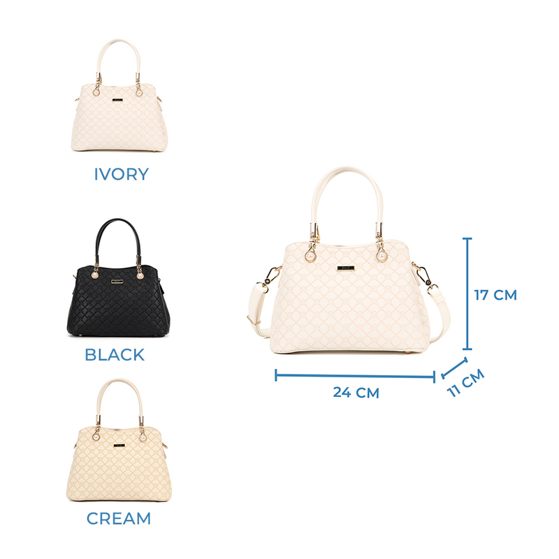 En-ji Heido Handbag Wanita - Ivory